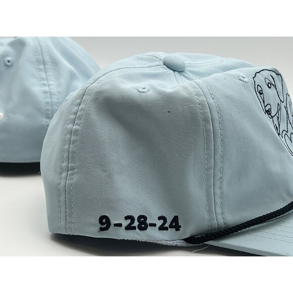 Lot (2) Grassroots California Hats Snap Back S/M His and Hers Baby Blue Dogs - Picture 4 of 10